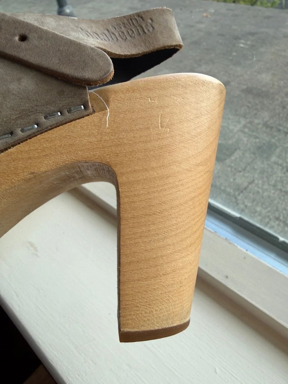 Women’s Swedish Hasbeen Wooden Clog Sandals - Gray - size 37 - Picture 11 of 16